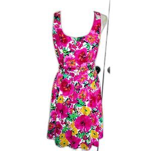 NWT Anne Klein Floral Fit and Flare Sundress Travel Cruise Size 4
